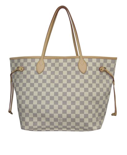 Neverfull MM, 850€, Bolso, Blanco, Animal - Piel, Vista frontal
